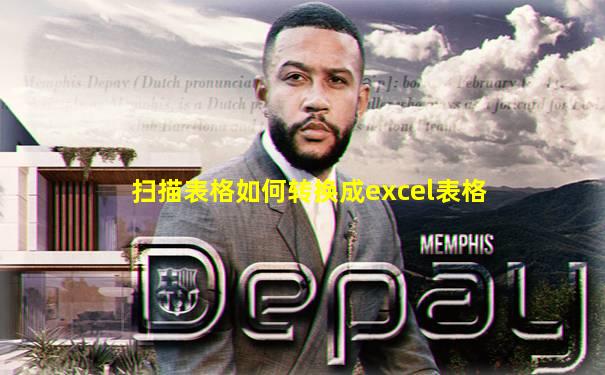 扫描表格如何转换成excel表格