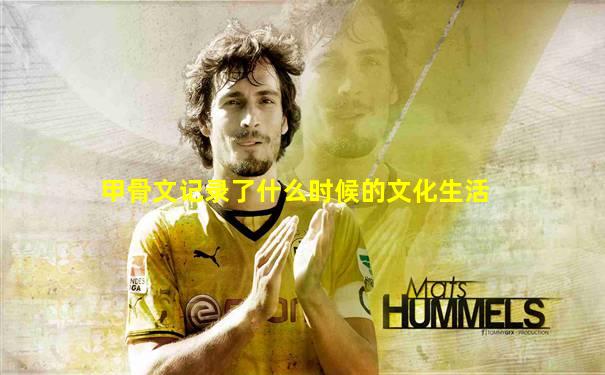 甲骨文记录了什么时候的文化生活